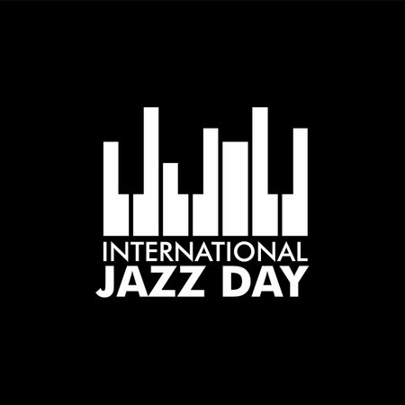 International Jazz Day background. Arts and Entertainment, Music. Vector illustration.のイラスト素材