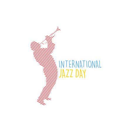 International Jazz Day Vector Illustration.のイラスト素材