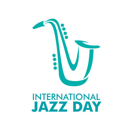 International Jazz Day. April 30. Holiday concept. Template for background, banner, card, poster with text inscription. Vector illustrationのイラスト素材