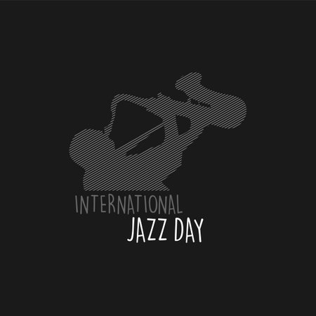 International jazz day vector illustration with saxophoneのイラスト素材