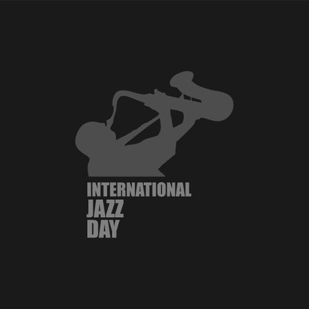 International Jazz Day Design. Vector Illustration.のイラスト素材
