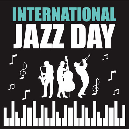 International Jazz Day Vector Templateのイラスト素材