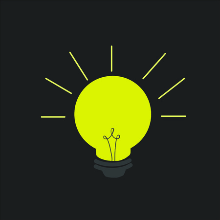 Idea in light bulbのイラスト素材