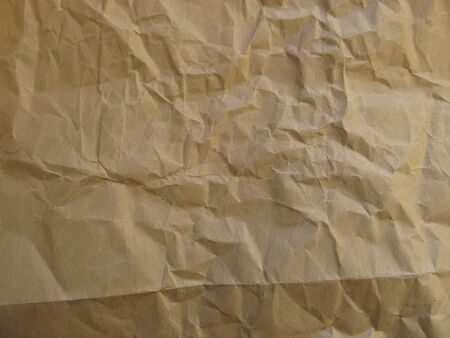 Crumpled old craft paperの写真素材