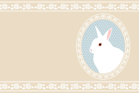 rabbit and backgroundのイラスト素材