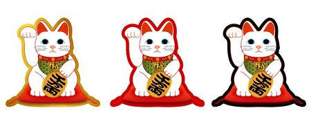 The ornament of the cat to put in hope of business prosperityの写真素材