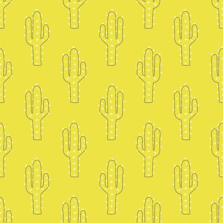 Cactus  vector seamless patternのイラスト素材