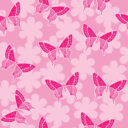 Butterfly vector Seamless Patternのイラスト素材