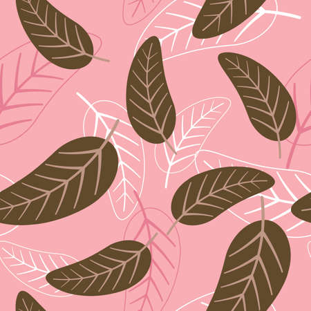 Leaves Vector Seamless Pattern design for wallpaper, textile , surface, fashion , background,tile, stationary, home decor, furnishing etc.のイラスト素材
