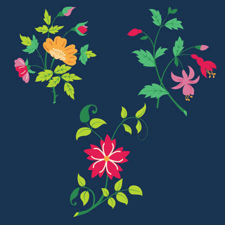 Floral vector design for wallpaper, textile , surface, fashion , background,tile, stationary, home decor, furnishing etc.のイラスト素材