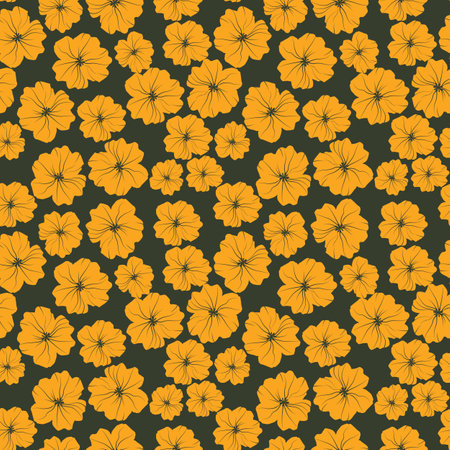 Simple flower seamless pattern design for wallpaper, wrapping paper, background, fabric.のイラスト素材