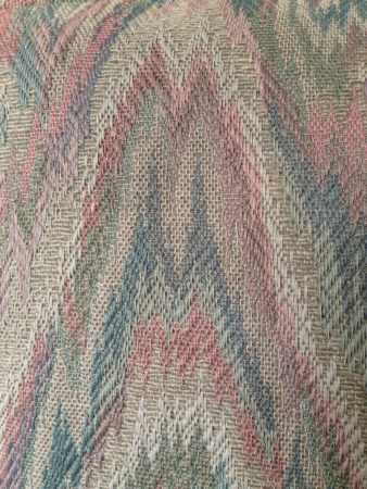 Pastel color pattern on chair fabric