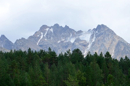 Acclimatization in the foothills of Mount Elbrusの写真素材