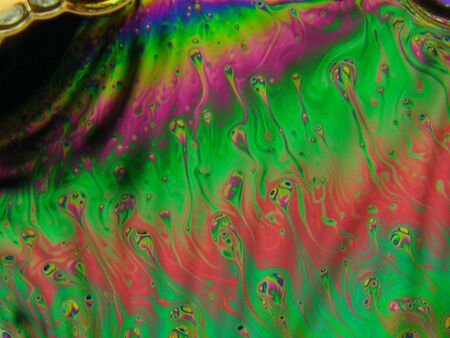 beautiful psychedelic abstraction - interference in soap films in reflected lightの写真素材