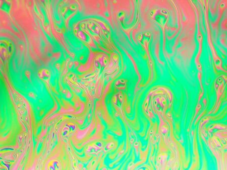 beautiful psychedelic abstraction - interference in soap films in reflected lightの写真素材
