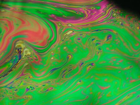 beautiful psychedelic abstraction - interference in soap films in reflected lightの写真素材