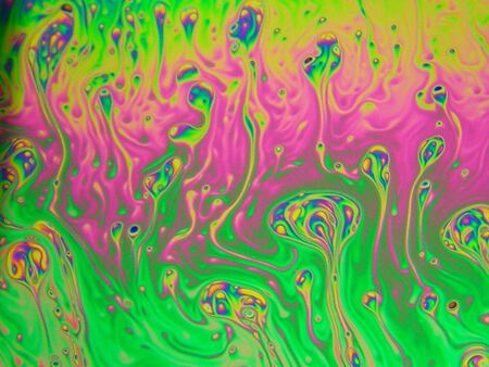 beautiful psychedelic abstraction - interference in soap films in reflected lightの写真素材
