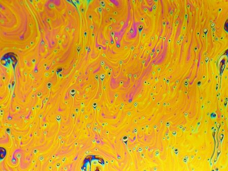 beautiful psychedelic abstraction - interference in soap films in reflected lightの写真素材