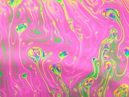 beautiful psychedelic abstraction - interference in soap films in reflected lightの写真素材