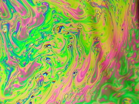 beautiful psychedelic abstraction - interference in soap films in reflected lightの写真素材