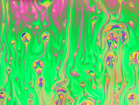 beautiful psychedelic abstraction - interference in soap films in reflected lightの写真素材