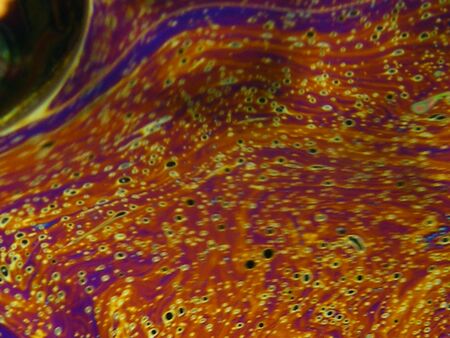 beautiful psychedelic abstraction - interference in soap films in reflected lightの写真素材
