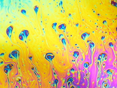 beautiful psychedelic abstraction - interference in soap films in reflected lightの写真素材