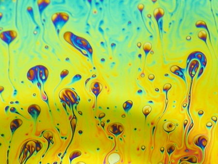 beautiful psychedelic abstraction - interference in soap films in reflected lightの写真素材