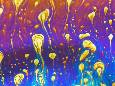 beautiful psychedelic abstraction - interference in soap films in reflected lightの写真素材