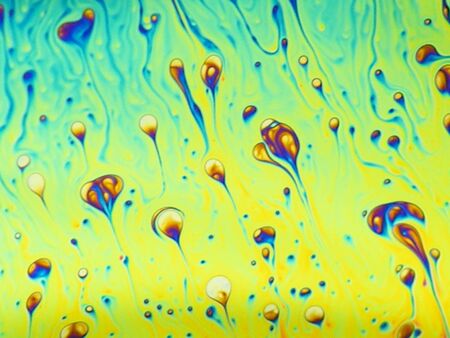 beautiful psychedelic abstraction - interference in soap films in reflected lightの写真素材