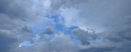 Clouds over the field after a storm.の写真素材