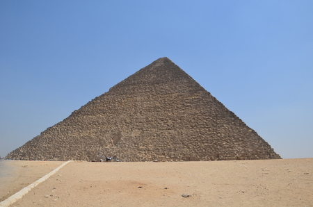 Egypt. Cairo - Giza. General view of pyramids from the Giza Plateauの写真素材