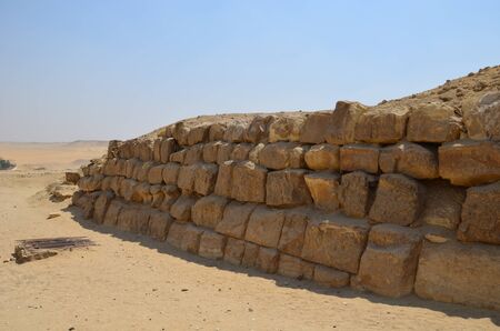 Egypt. Cairo - Giza. General view of pyramids from the Giza Plateauの写真素材