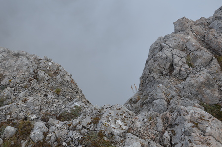 The Mount Ai-Petri over the Black Sea in Crimea, Russia. Ai-Petri is one of the highest mountains in Crimea and tourist attraction.の写真素材