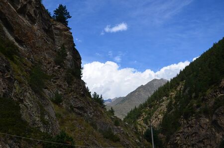 Mountain river in the Elbrus region in autumn 2015の写真素材