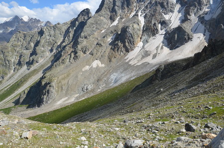 Acclimatization in the foothills of Mount Elbrusの写真素材