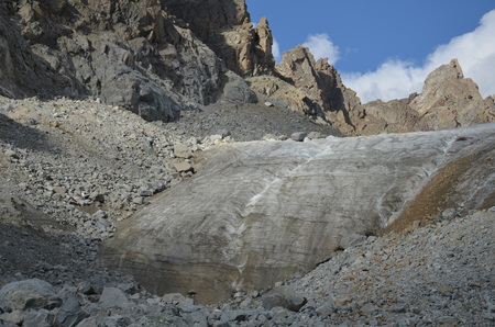 Acclimatization in the foothills of Mount Elbrusの写真素材