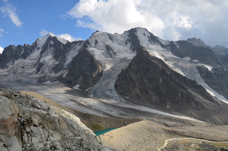 Acclimatization in the foothills of Mount Elbrusの写真素材