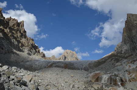 Acclimatization in the foothills of Mount Elbrusの写真素材