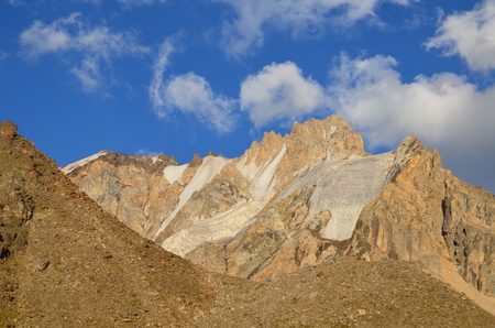 Acclimatization in the foothills of Mount Elbrusの写真素材