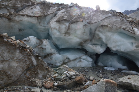 Acclimatization in the foothills of Mount Elbrusの写真素材