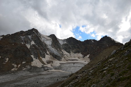 Acclimatization in the foothills of Mount Elbrusの写真素材