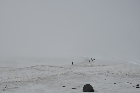 Acclimatization in the foothills of Mount Elbrusの写真素材