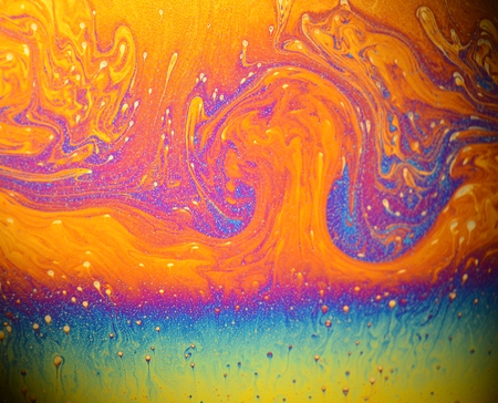 beautiful psychedelic abstraction - interference in soap films in reflected light.の写真素材