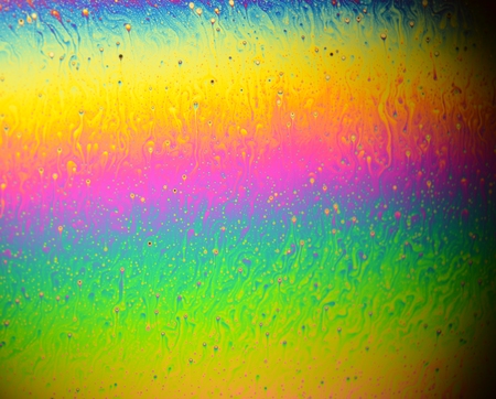 beautiful psychedelic abstraction - interference in soap films in reflected light.の写真素材