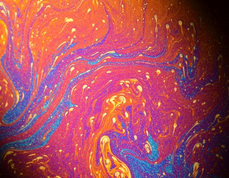 beautiful psychedelic abstraction - interference in soap films in reflected light.の写真素材