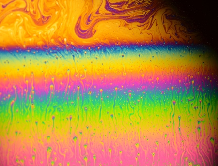 beautiful psychedelic abstraction - interference in soap films in reflected light.の写真素材