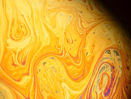 beautiful psychedelic abstraction - interference in soap films in reflected light.の写真素材