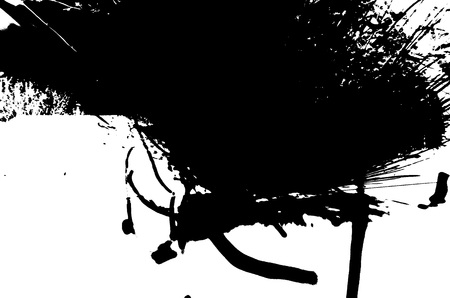 photo Rorschach inkblot test isolated on white backgroundの写真素材