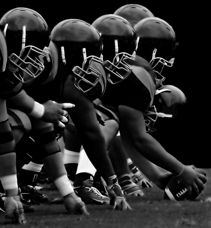 Impressive Image of the forward Line in American Football Impressive Image of the forward Line in American Football